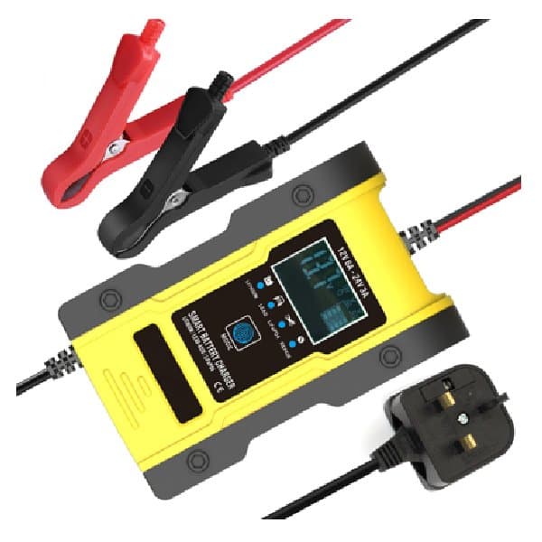 Automatic 7-Stage Battery Charger, Support Calcium, Gel, Agm, Wet, Lithium, Lead Acid, Lifepo4 Batteries