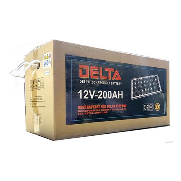 Solar Sealed Lead Acid Battery With L Terminal 12V-200Ah Delta/Ritar Gray Thumbnail 2