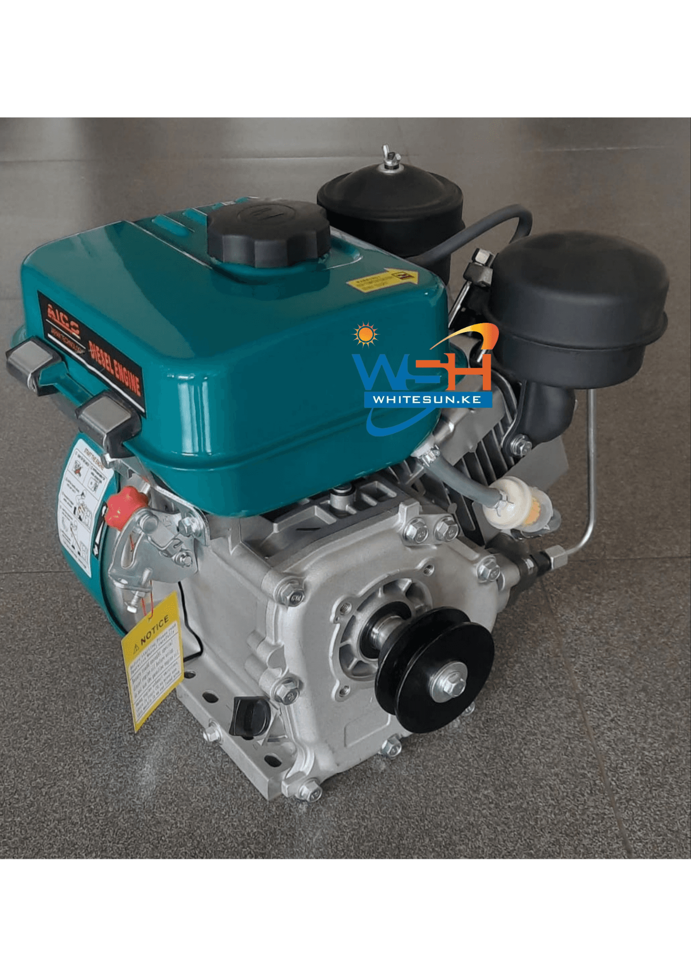 8 HP Aico Japan AC180F Diesel Engine - Heavy-duty Power with Pulley Thumbnail 2