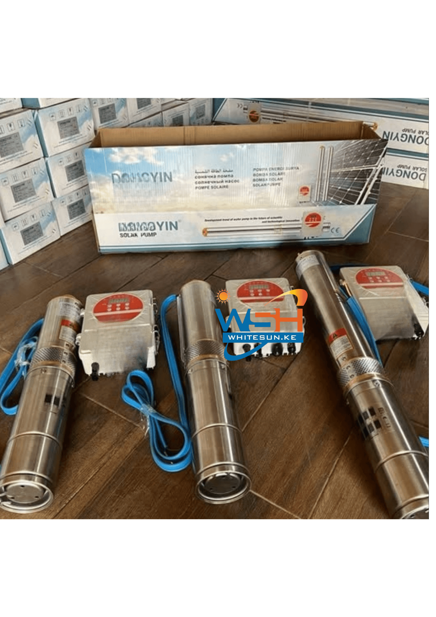 1.5Kw 5m³ 168m Doyin 4SDS5 1500w 2hp 5000L/h Borehole Submersible Water DC Pump Thumbnail 3