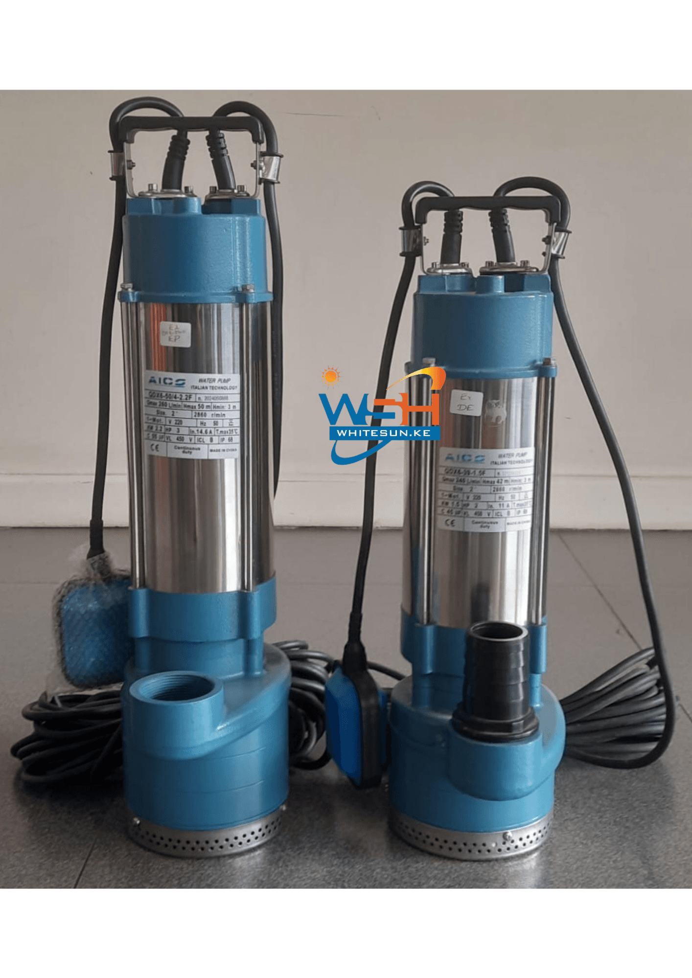 3HP Aico Japan QDX6-50/4-2.2F Shallow Submersible Pump - 50 meters, 2-inch Outlet Thumbnail 3