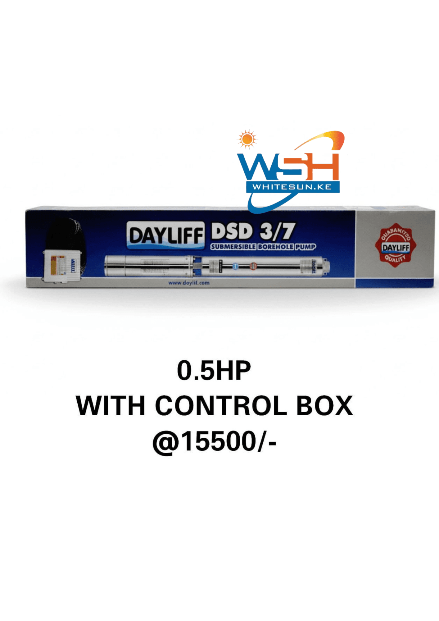 50M Dayliff DSD 3/7 Submersible Well Pump - 0.5HP (premier) Thumbnail 6