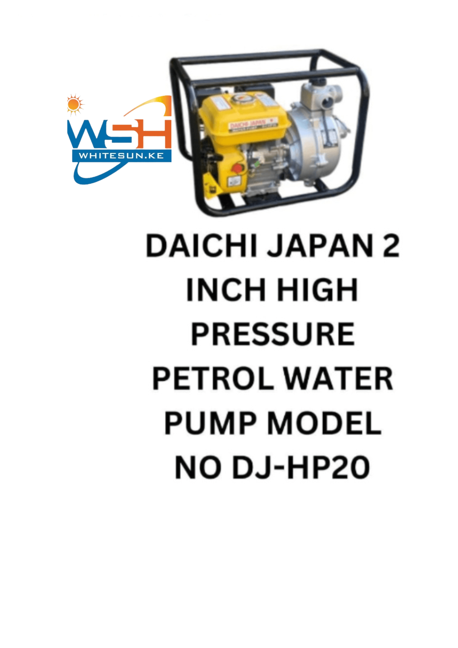 2 Inch Daichi Japan High Pressure Petrol Water Pump - DJ-HP20 Thumbnail 3