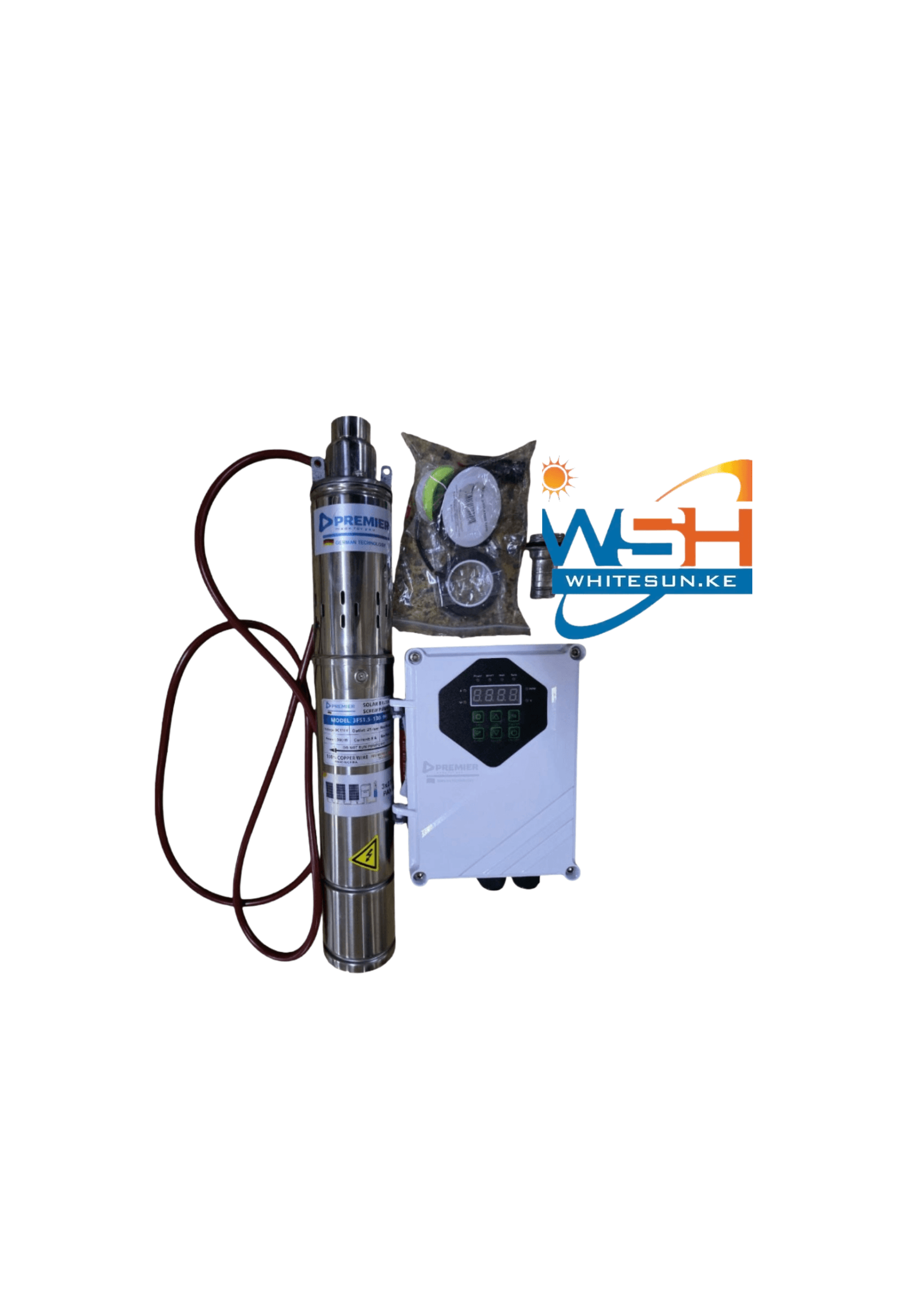 900W  Premier Solar DC Submersible Pump - 130 M lift( with pro controller) Thumbnail 3
