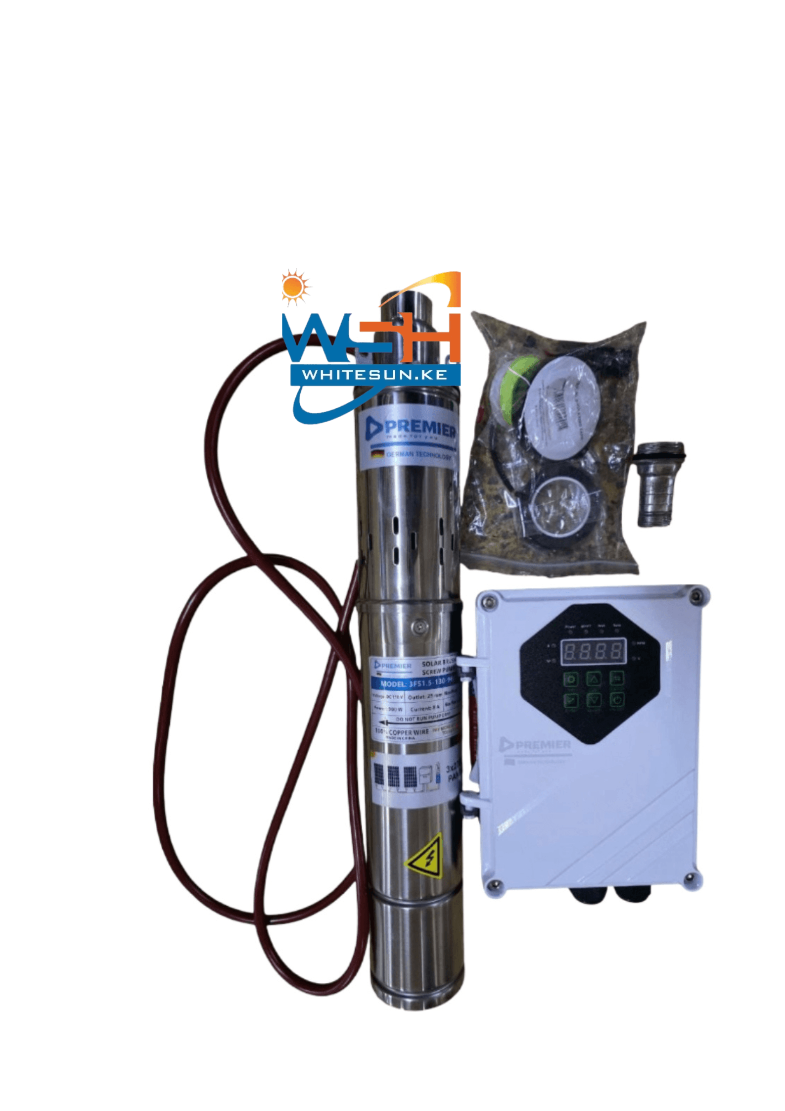 900W  Premier Solar DC Submersible Pump - 130 M lift( with pro controller) Thumbnail 4