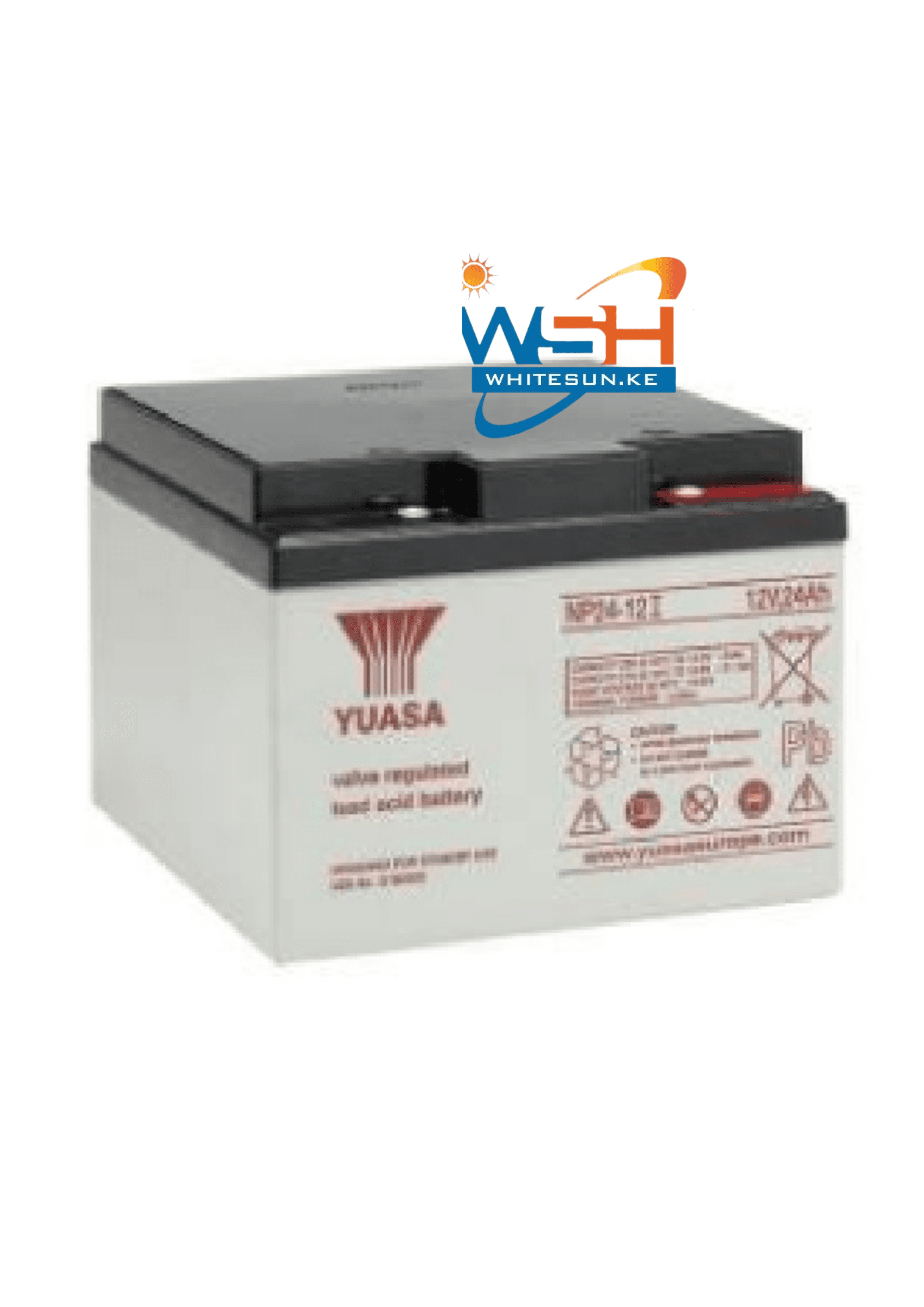 Sealed Maintenance Free Battery 12V-26Ah 166X175X125Mm Solarmax/Yuasa/Sunpower