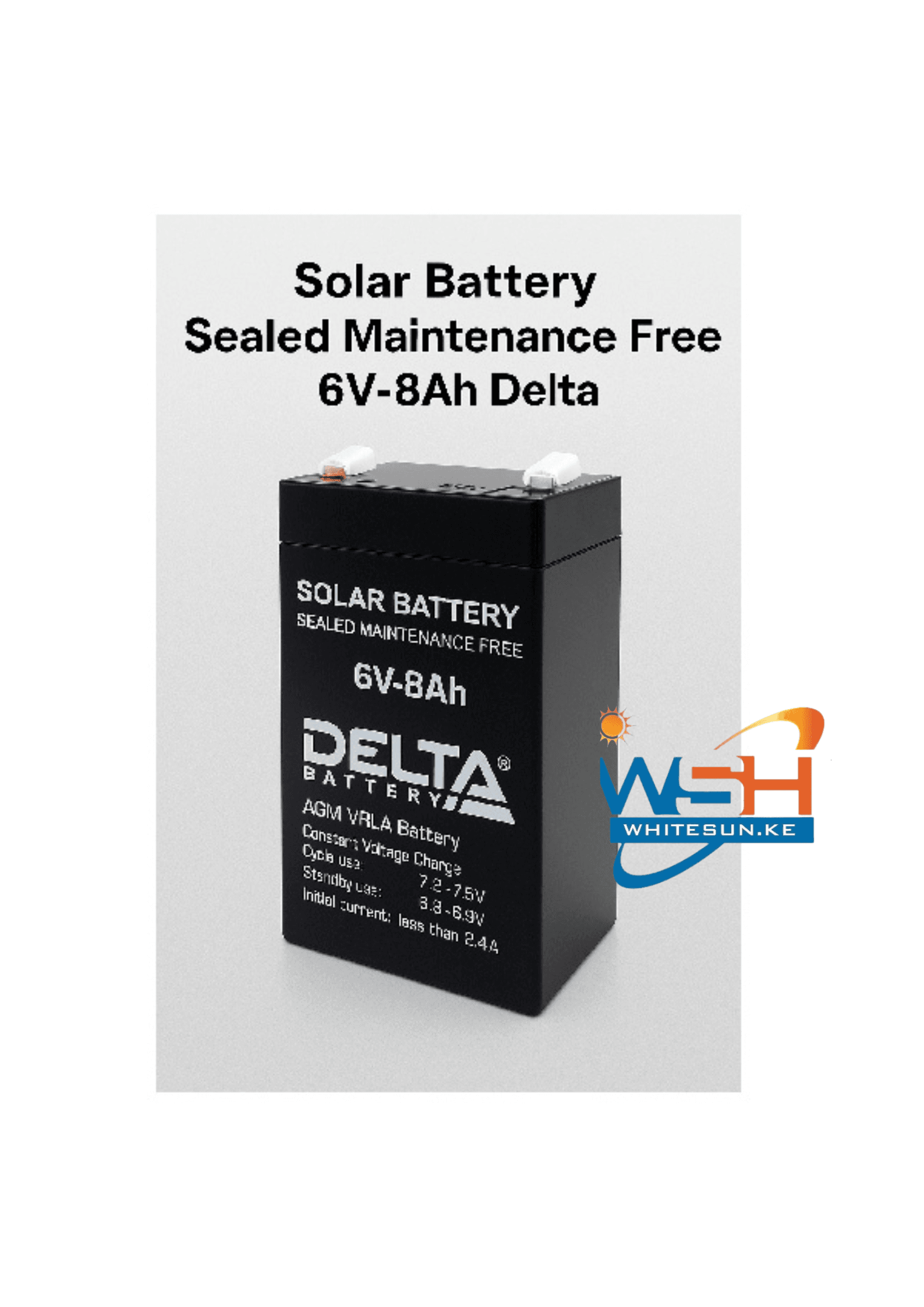 Solar Bty Sealed Maintenance Free 6V-8Ah Delta