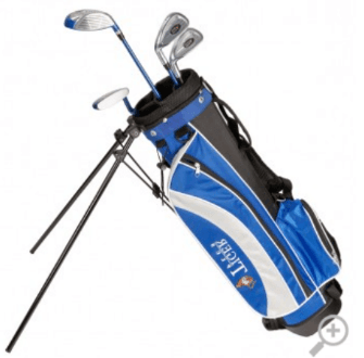 LEFT HANDED GOLF KIT, SET OF 4 CLUBS, CHILD AGE 8 - 11