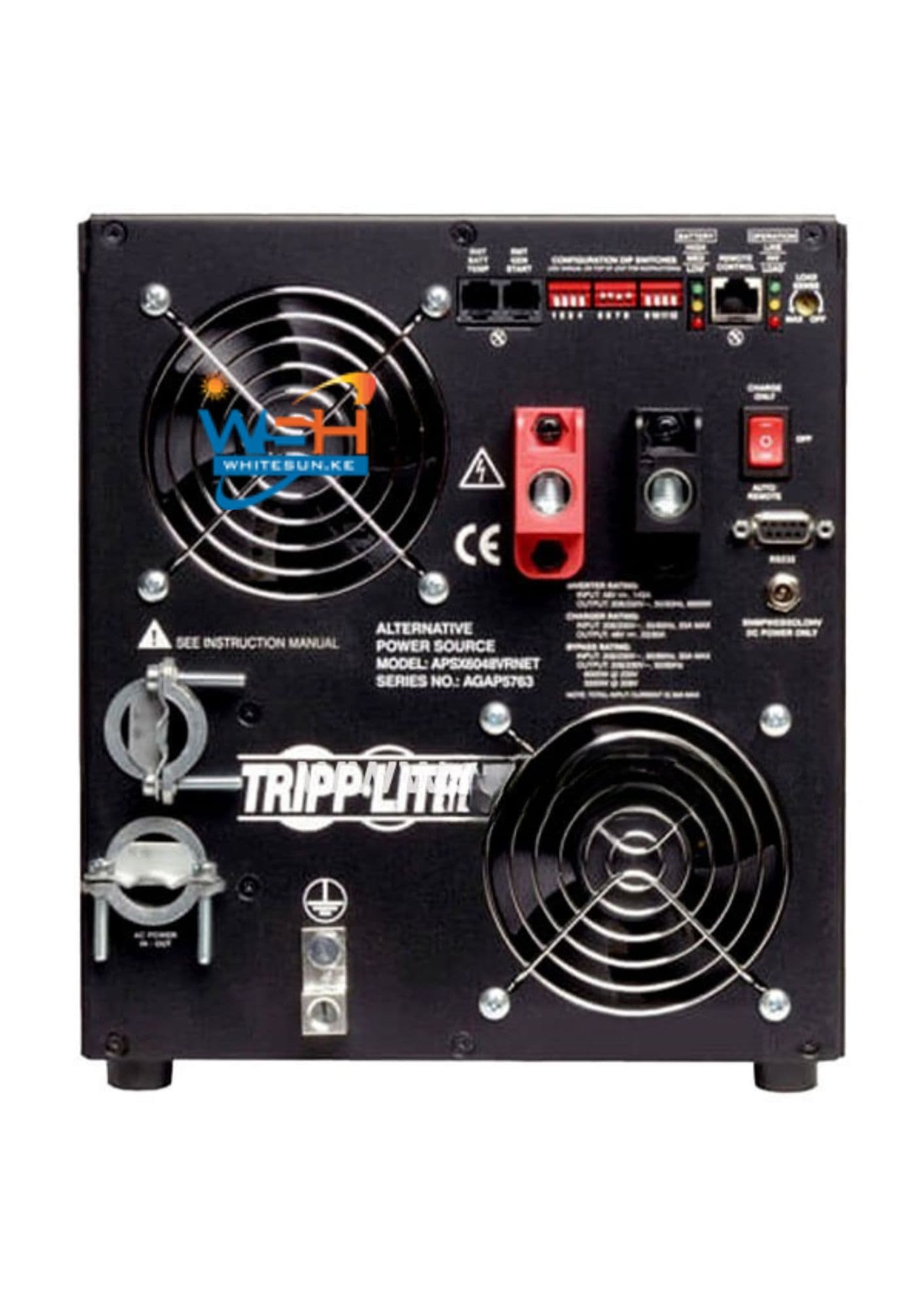 Solar Inverter Charger, Snmp Capable 6000W Tripp-Lite Apsx6048Vrnet Black Aluminium Alloy Thumbnail 2