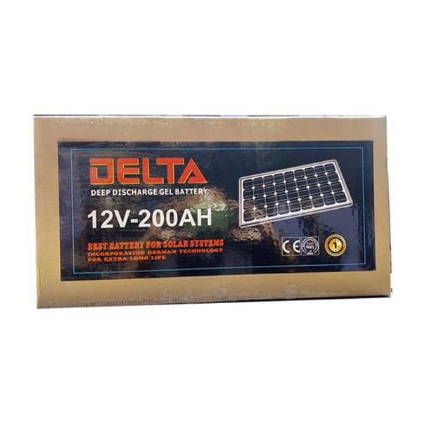 Solar Sealed Lead Acid Battery With L Terminal 12V-200Ah Delta/Ritar Gray