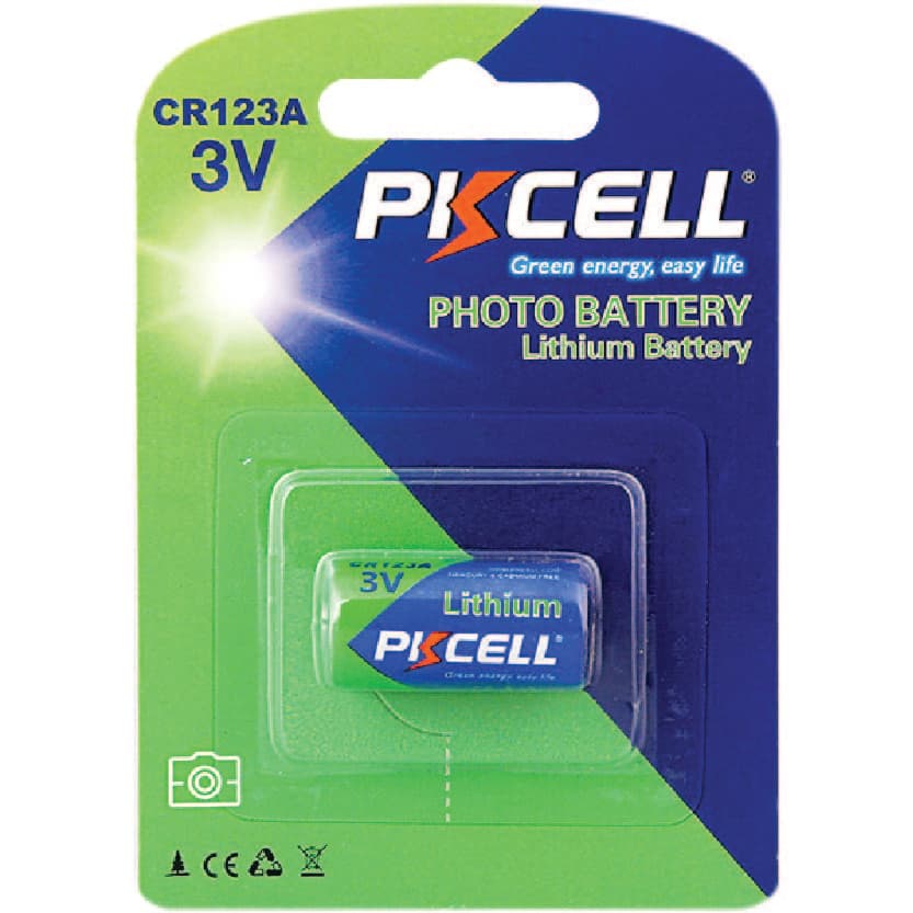 CR123A, Photo Lithium Battery, 3.0V, 3V, PKCELL