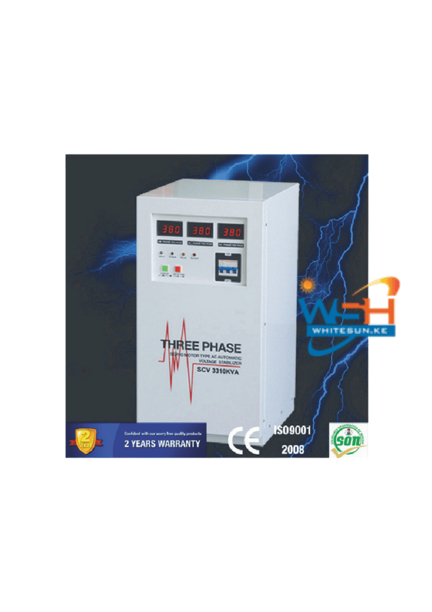 SBW33-20KVA Automatic Voltage Regulator – 400V 3Ph In/Out 20Kva-3Phase Win