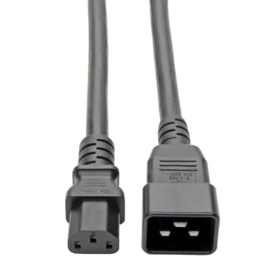 C20 To C13 Power Cable For Computer – Heavy Duty, 15A, 100-250V, 14 Awg, 3 Ft., Black Tripp-LiteC20 To C13 Power Cable For Computer – Heavy Duty, 15A, 100-250V, 14 Awg, 3 Ft., Black