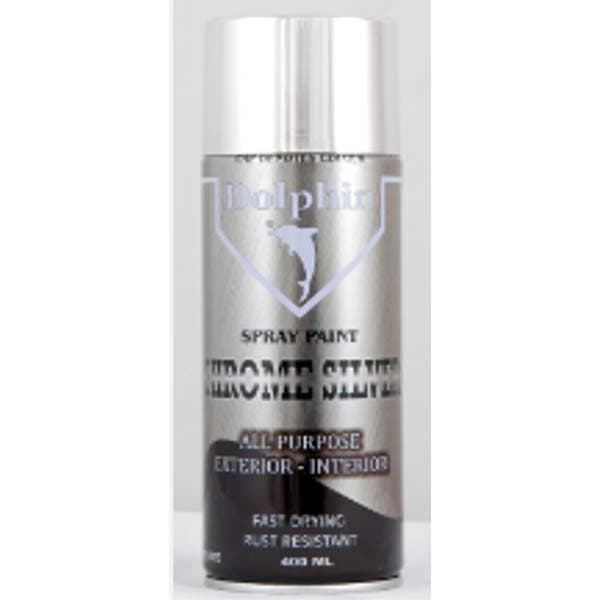 Spray Paint Chrome Silver 400Ml American Dolphin