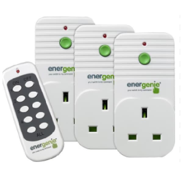 Radio Controlled Socket 3Pcs/Box With Remote Energenie — Wireless Remote Control Socket Set
