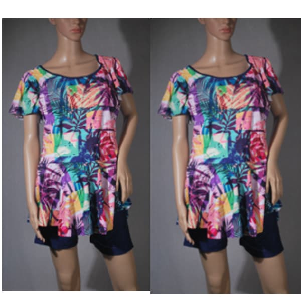 ladies-swim-suit-2-piece-with-frill-multicolor-palm-tree-design-large