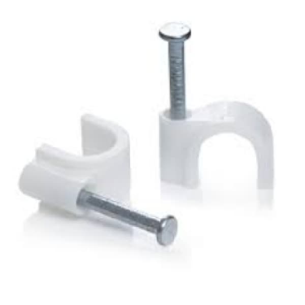 Cable Clips Round 10mm 100Pcs/Pkt