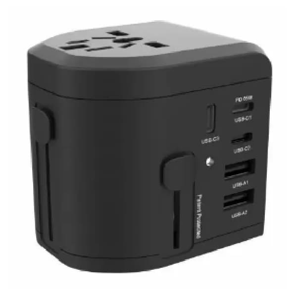 world-travel-adapter-65w-gan-technology-3xusb-c-1xusb-a-auto-resetting-fuse