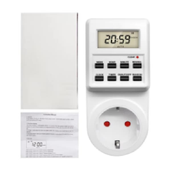 TM03-UK Digital Weekly Electronic Timer – 13A 250V-50Hz, Max 3200W, 13A