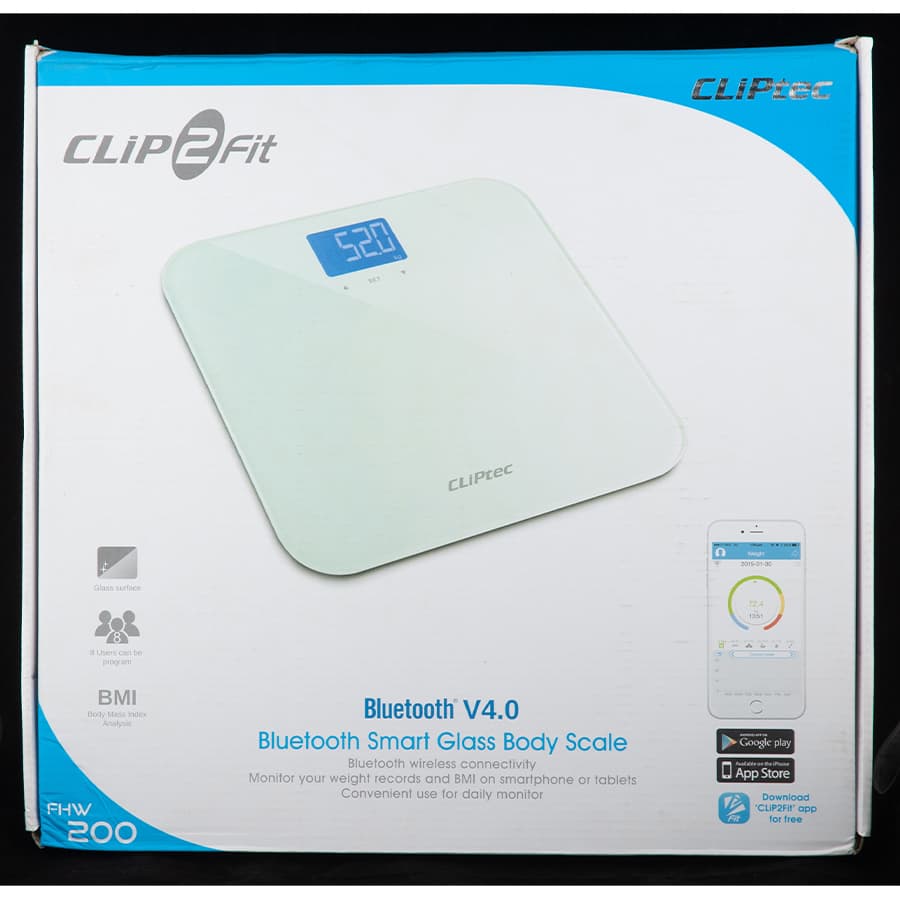 Clip2Fit Bluetooth Smart Bathroom Scale Cliptec Thumbnail 2