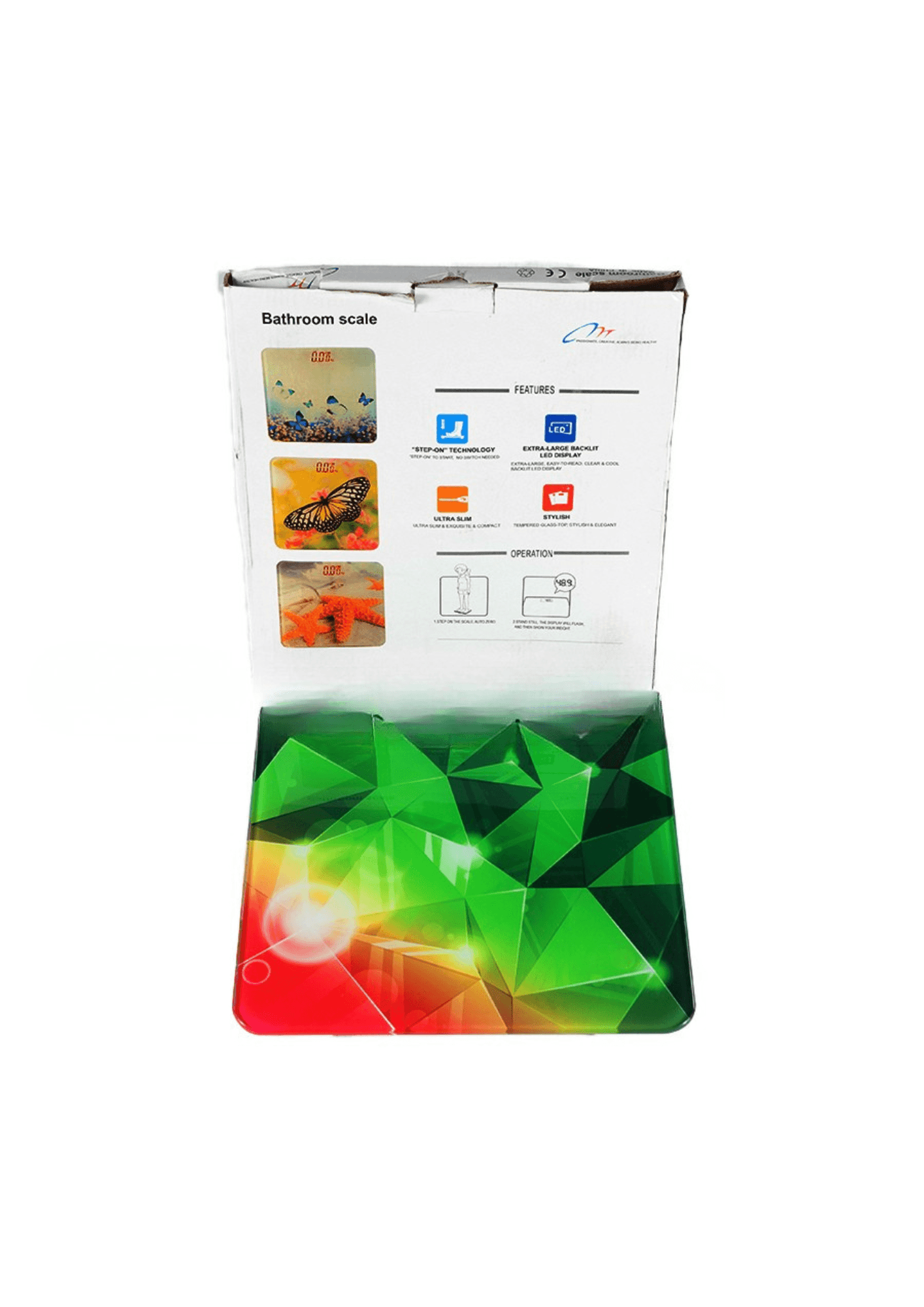 Bathroom Scale Butterfly Design, Digital Max 180Kg +-10Kg Thumbnail 2