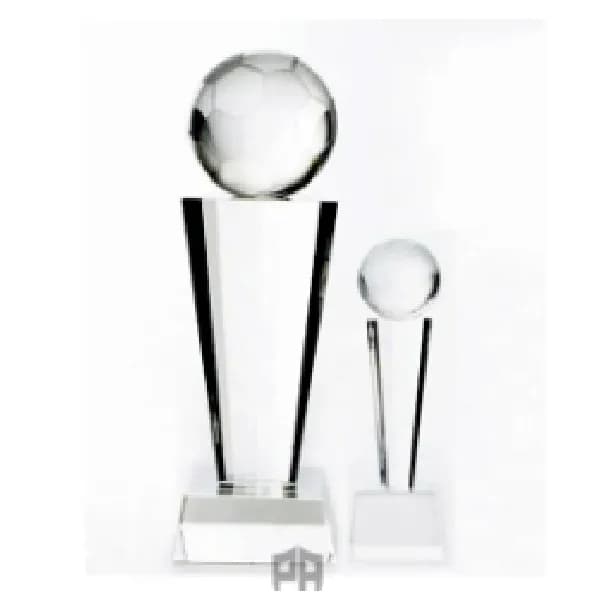 Crystal Trophy With Sphere 8*8*26Cm