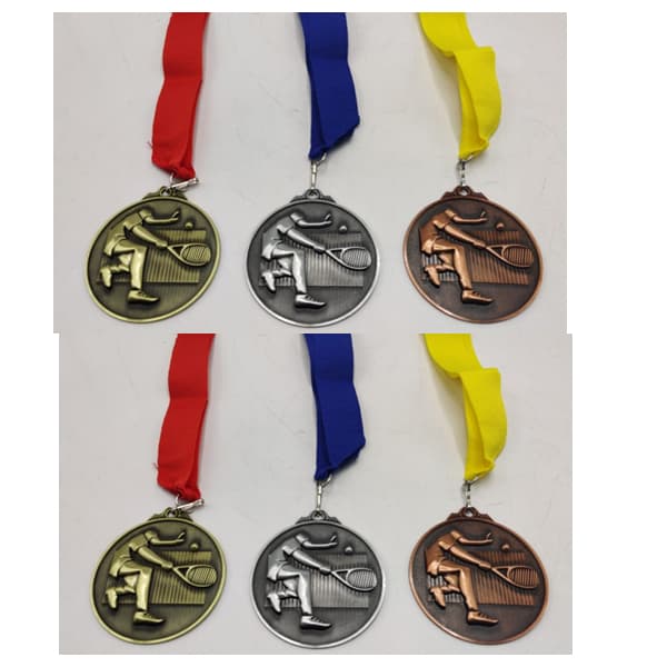 antique-bronze-medal-with-yellow-ribbonfor-tennis-size-65mm