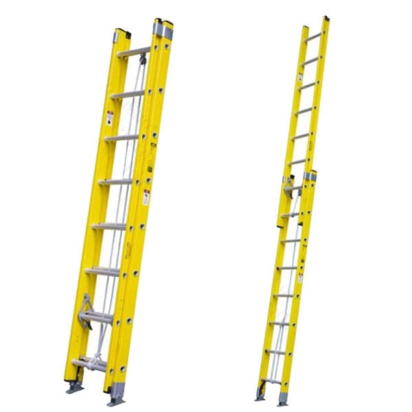 Fiberglass Extension Ladder With Aluminium Steps – 10.0M