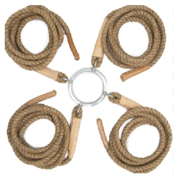 4 Way Tug Of War Rope, Each Side 20 Feet, Brown