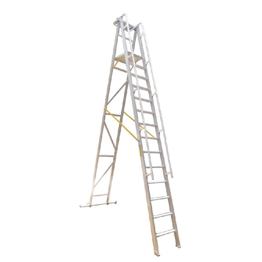 Aluminium Folding Platform and Step Ladder with Extra Working Platform – 3.5M Standing Height