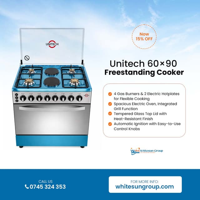 unitech-60x90-freestanding-gas-cooker-with-4-gas-burners-and-2-electric-hotplates-stainless-steel-cooker-with-large-oven