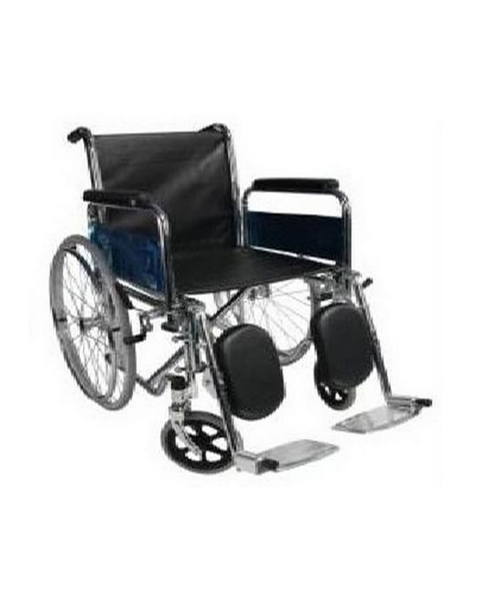 Chrome Plated Steel Wheelchair – Detachable Armrest & Elevating Legrest | Durable Mobility with Comfort