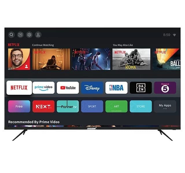 Vision Plus 55″ 4K Frameless V+ OS Smart TV VP8855KV 2022 model