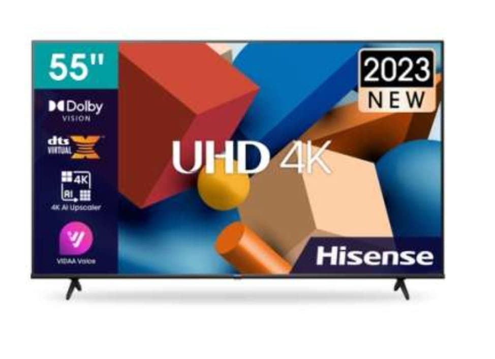 Hisense 55″ 55A6K (New 2024) 4K UHD Smart Frameless TV