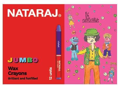 Nataraj Jumbo Wax Crayon 12 Pieces