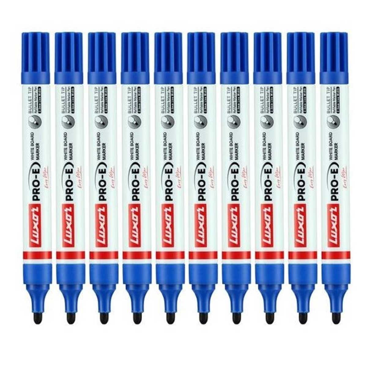 Luxor 1223 Refillable White Board Marker - Blue - Box of 10 Thumbnail 3