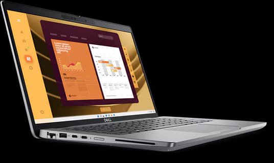 Dell Latitude 5450 U7 Dell Latitude 5450 (Ultra 7 vPro) - Intel Core Ultra 7 165U vPro (12 cores, up to 4.9GHz), 16GB DDR5, 512GB PCIe Gen 4 SSD, 14" FHD IPS, IR Camera, Fingerprint + Smart Card Reader, Arabic Backlit Keyboard, Wi-Fi 6E, Bluetooth 5.3, Ubuntu/Kylin, 1-Year Onsite Warranty. Thumbnail 2