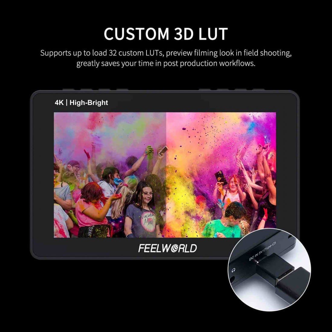 FeelWorld F5 Pro X 5.5" High-Brightness 4K HDMI Touchscreen Field Monitor Thumbnail 4