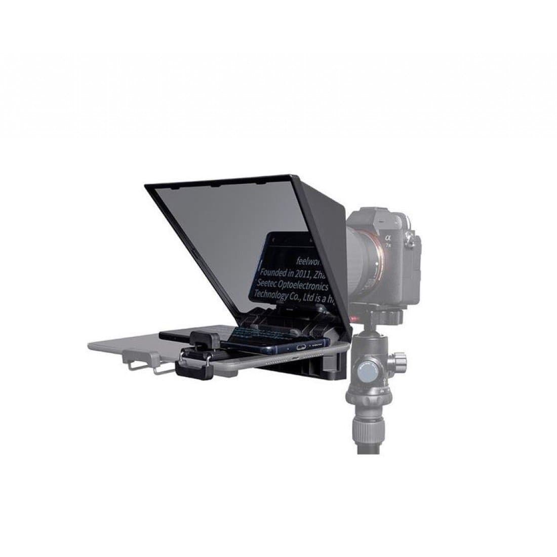 Feelworld TP2 Portable Teleprompter for Smartphones, Tablets & DSLR Cameras