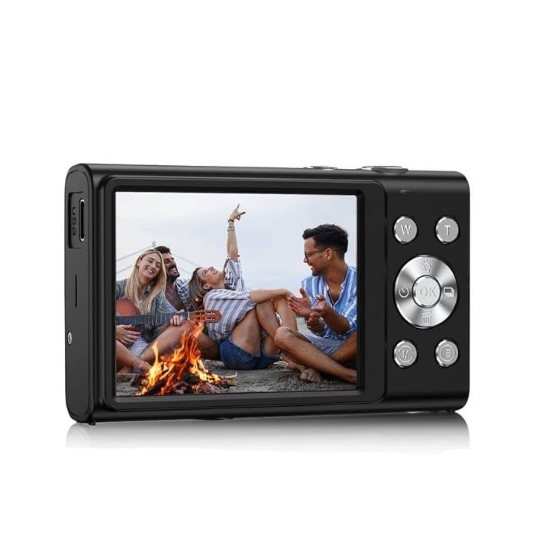 Point and Shoot 2.7K 48MP Digital Camera with 32GB Memory Card (Black) Thumbnail 2