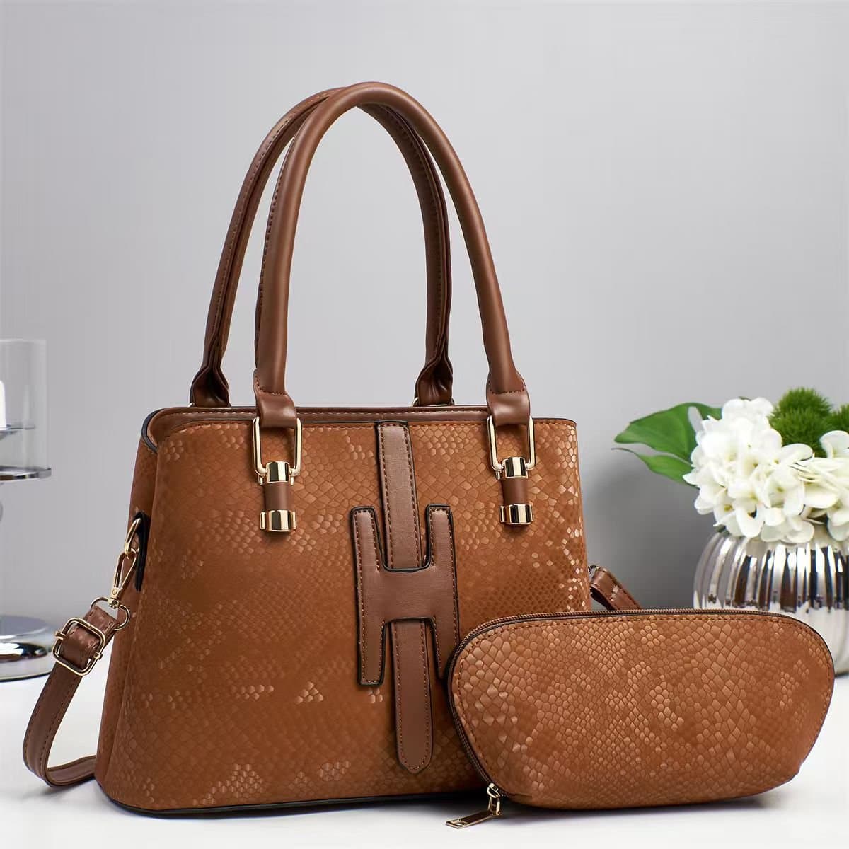 022# Whitesun 2in1 Radiant Leather handbag ideal Birthday gift anniversary gift and Valentine’s gift for wife mom sister cousin niece