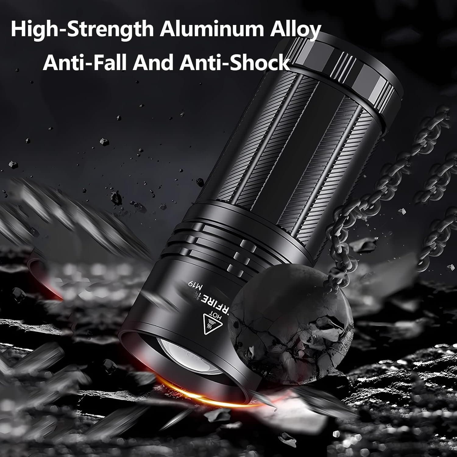 SuperFire Flashlight Rechargeable Super Bright,6000 Lumen Flashlight,LED Lights with Zoomable & 5 Modes,Powerful Handheld Flash Lights for Emergencies, Camping,Outdoor, Water Resistant Thumbnail 4