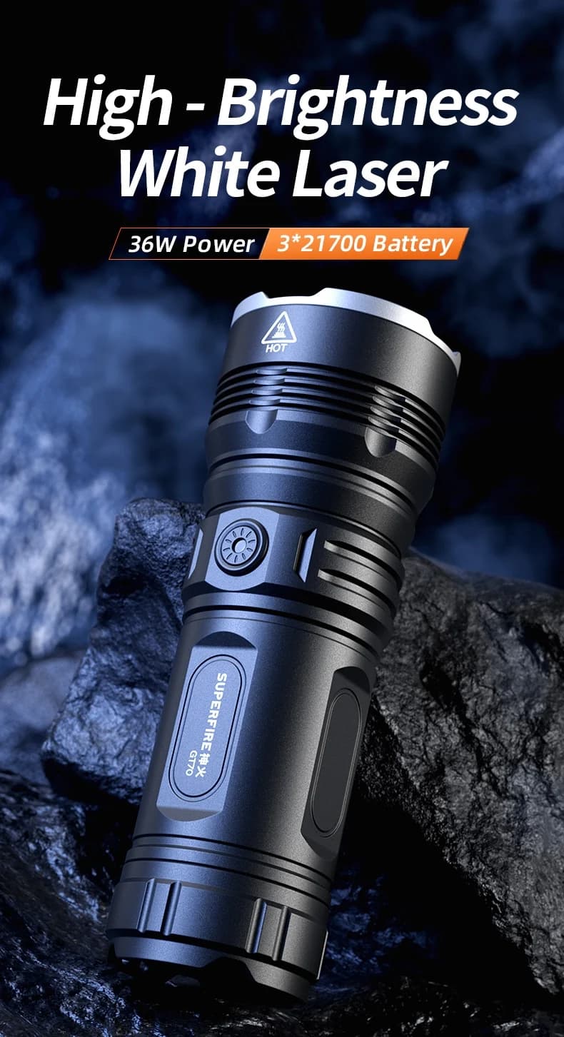 SUPERFIRE GT70 36W High-Power LED Flashlight Thumbnail 2