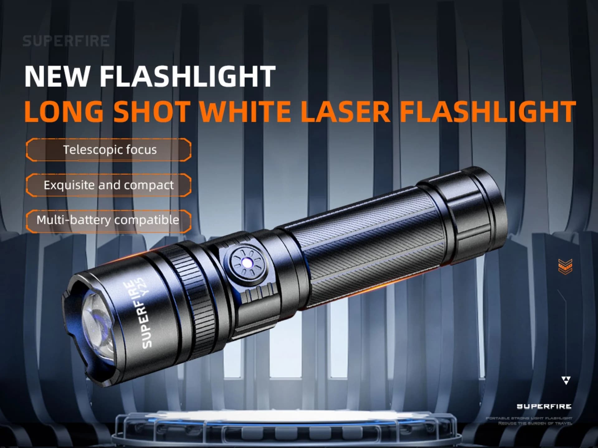 SUPERFIRE Y25 Zoomable Flashlight