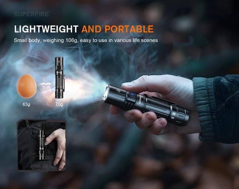 SUPERFIRE TN02 Magnetic EDC flashlight high-performance Thumbnail 5