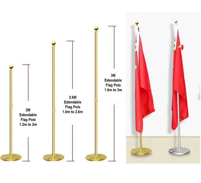 Telescopic office flag poles Thumbnail 3