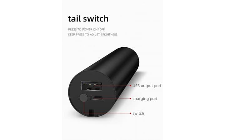 Mini flashlight Superfire S11-X 700lm USB Black Thumbnail 4