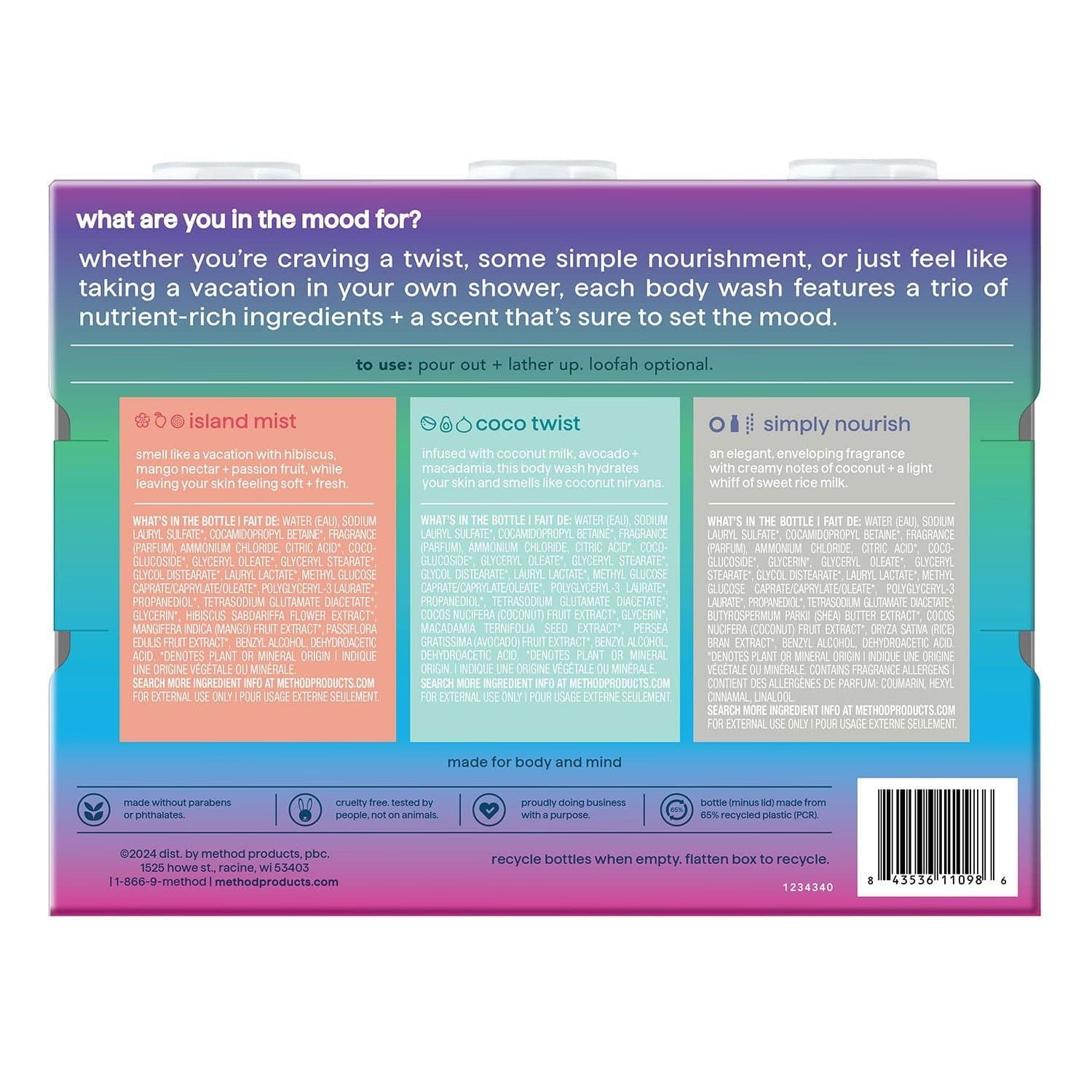 Method Experiential Body Wash (Assorted 4pack)