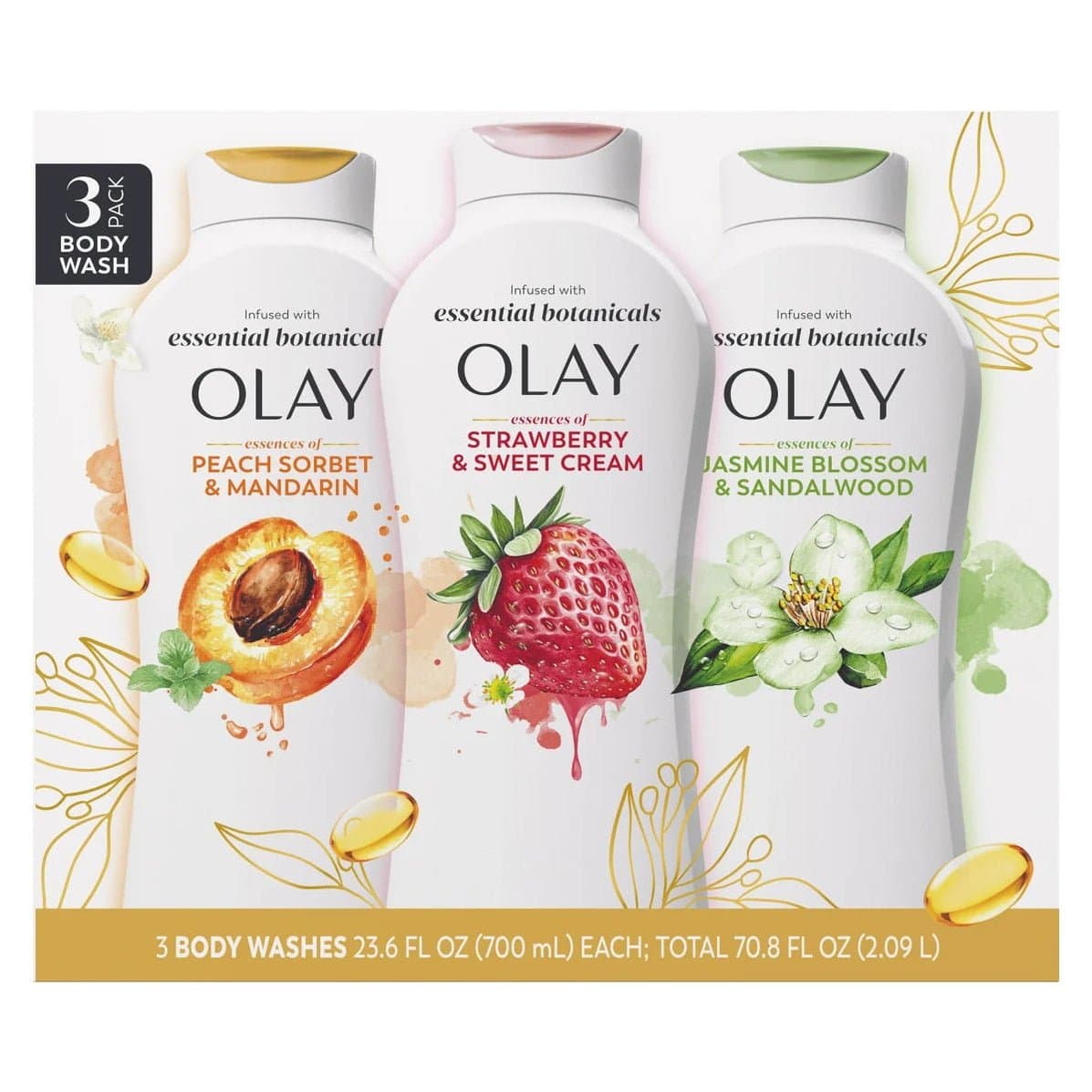 Olay Essentials Botanicals Body Wash 3pack Thumbnail 3