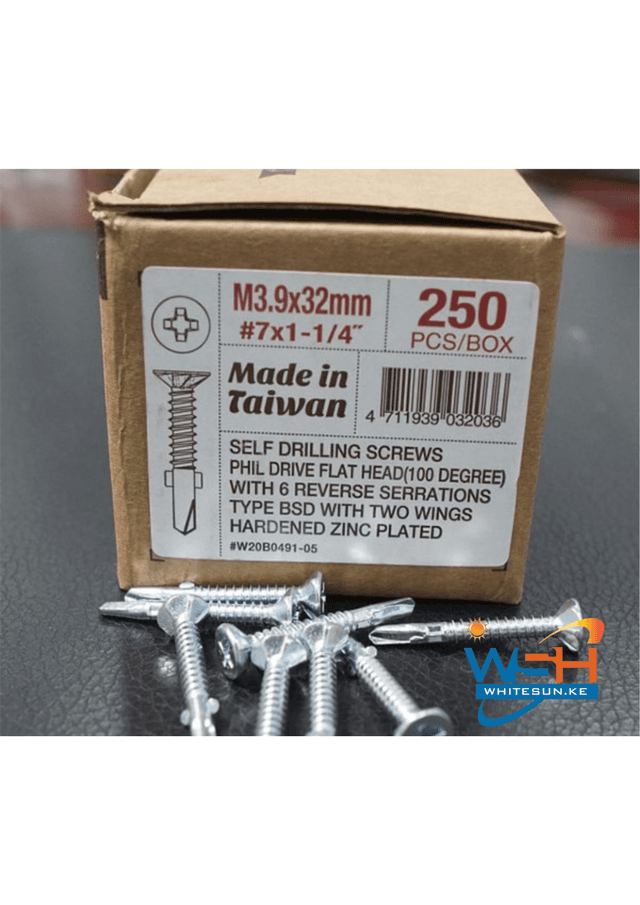 fiber-cement-screws-32mm-self-drilling-250pcs-flat-head